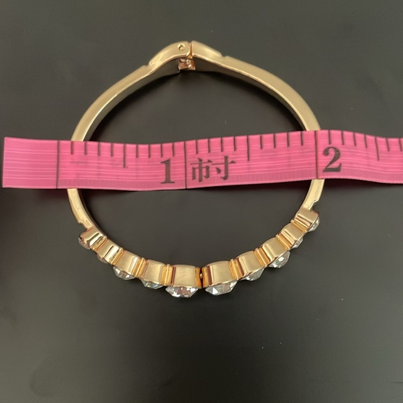 18K Gold Plated/ Crystals Bangle- Women - Picture 7 of 11